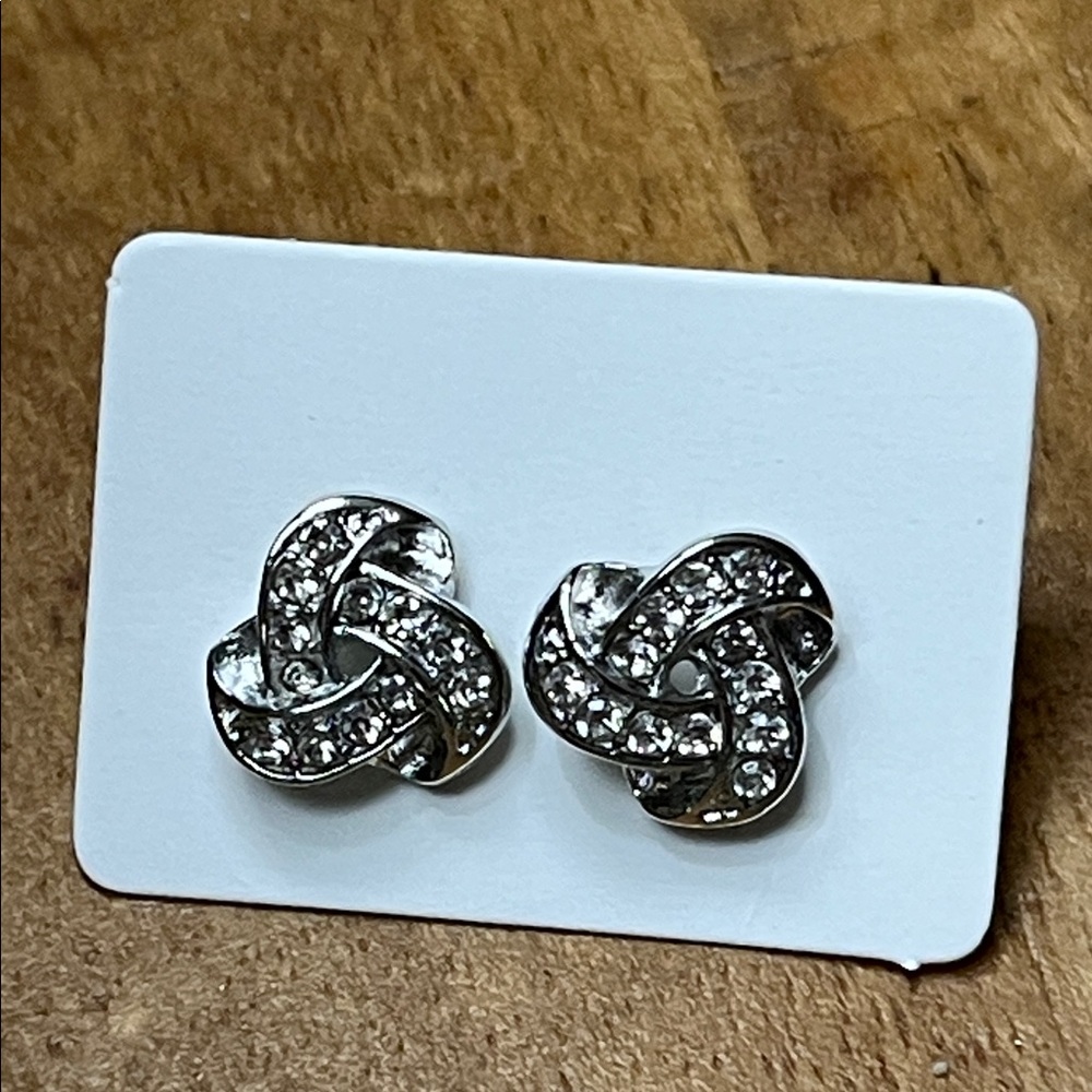 Silver TWIST EARRINGS-NWT